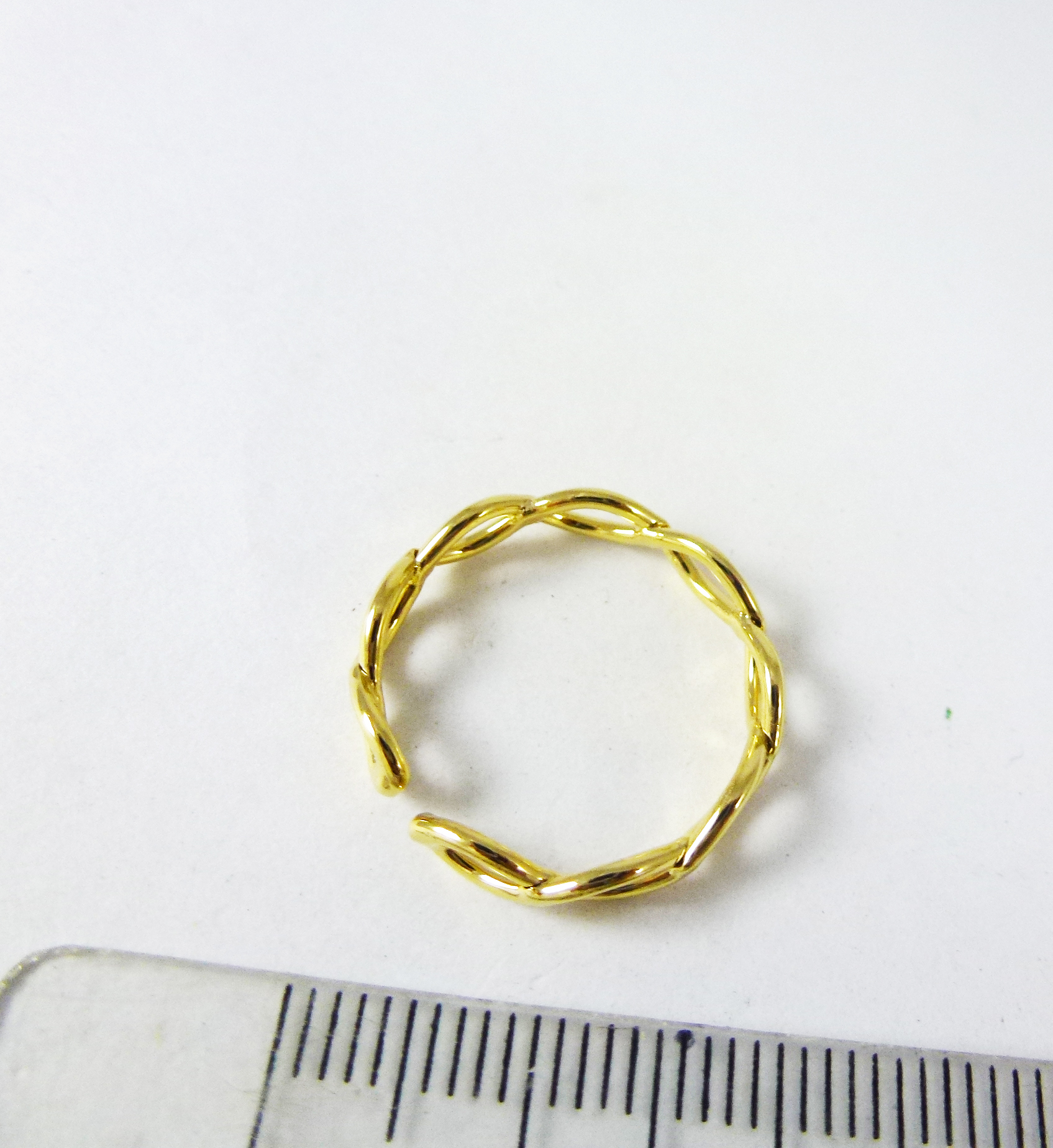 銅鍍金色八字圈戒指環