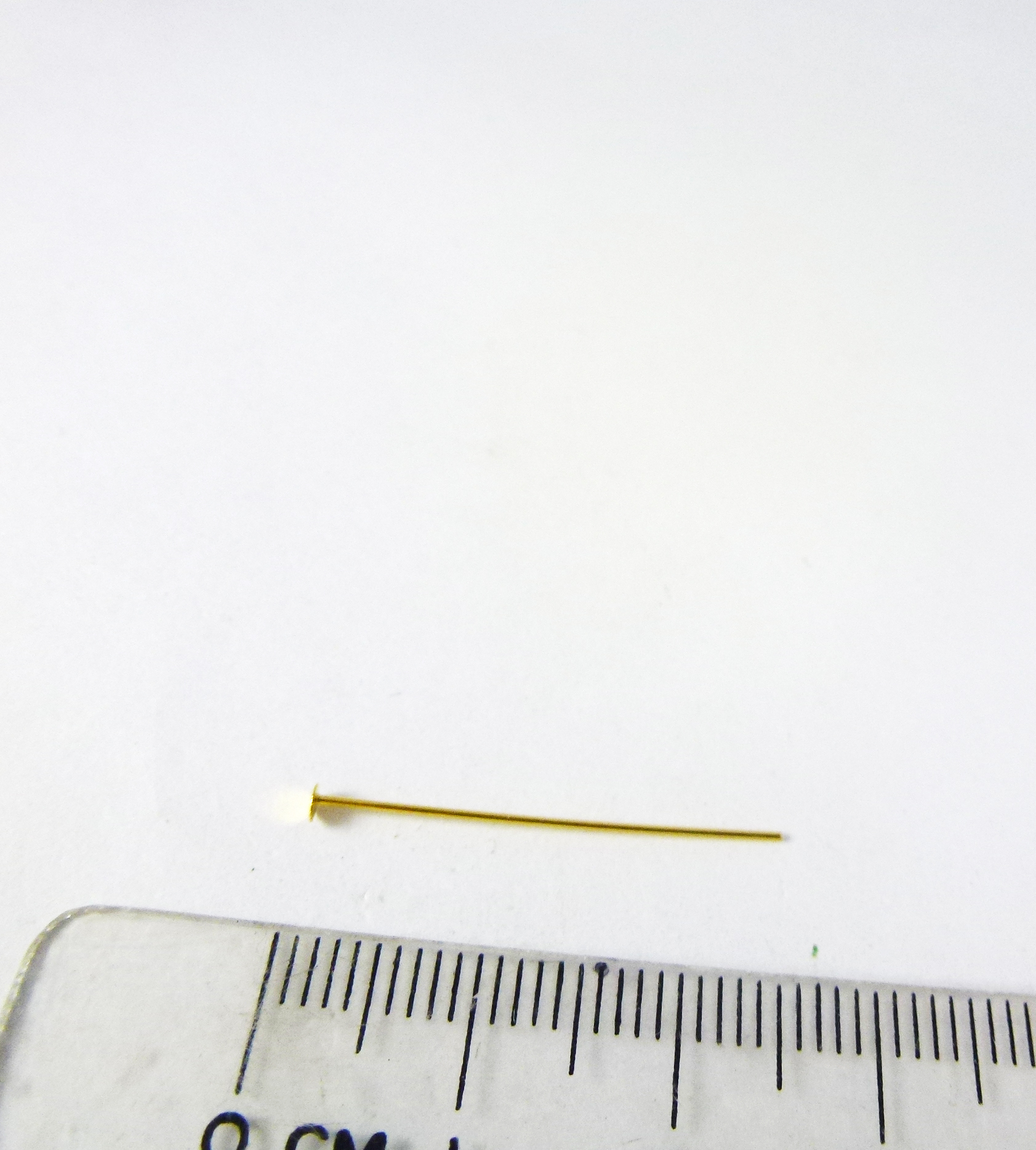 0.5X25mm純銀鍍金色T針